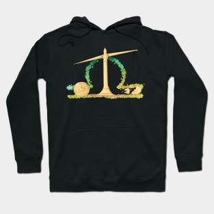 Libra Scales - Black Outline Hoodie